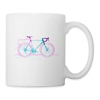 Retro Neon Fahrrad Online - Tasse - Weiß - Rechts