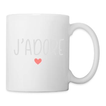 Ich liebe Pink Heart - Tasse - Weiß - Rechts
