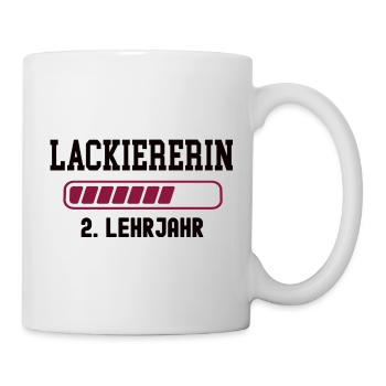 Ausbildung Lackiererin 2. Lehrjahr Lackiererlehre - Tasse - Weiß - Rechts