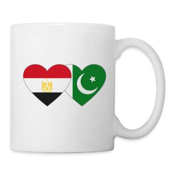 Egypt Pakistan Flag Heart - Mug - white - Right