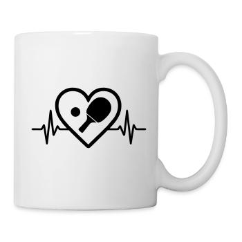 Table tennis heart - Mug - white - Right