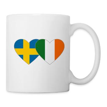Schweden Irland Flagge Herz - Tasse - Weiß - Rechts