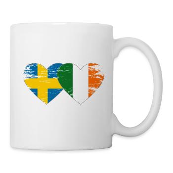 Schweden Irland Flagge Herz - Tasse - Weiß - Rechts