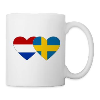 Holland Sweden Flag Hands Heart Shape - Mug - white - Right
