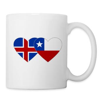 Iceland Chile Flag Heart - Mug - white - Right