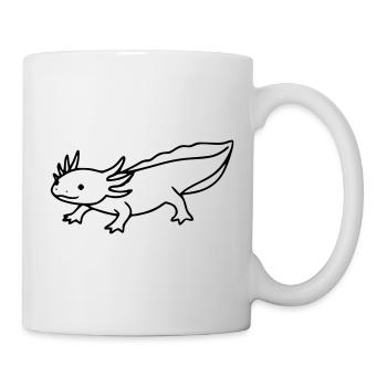 Dessin au trait d’axolotl | Amphibien minimaliste - Mug blanc - blanc - Droite