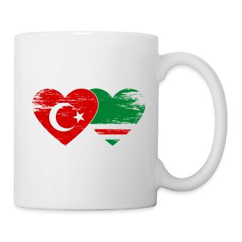 Türkei Tschetschenien Flagge Herz - Tasse - Weiß - Rechts