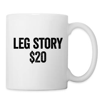 Leg Story 20 $ Amputé Drôle Un ampli de jambe - Mug blanc - blanc - Droite