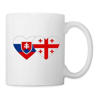 Drapeau de la Slovaquie Géorgie - Mug blanc - blanc - Droite