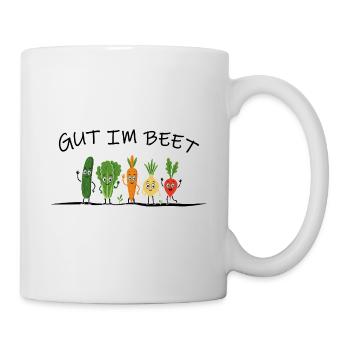 Gut im Beet – Lustiger Spruch Gemüse Garten Veggi - Tasse - Weiß - Rechts
