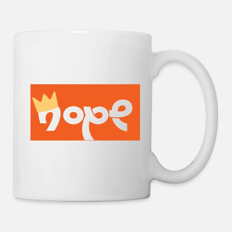 Nope Wreath Merry Logo - Mug - white