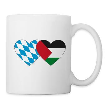 Bavière, Palestine, Drapeau, Coeur - Mug blanc - blanc - Droite
