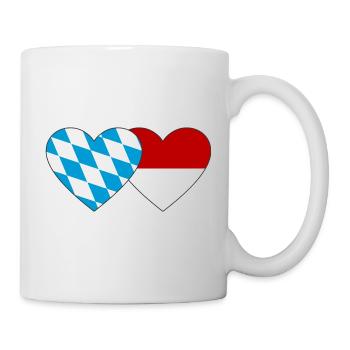 Cœur du drapeau du Bayern Monaco - Mug blanc - blanc - Droite