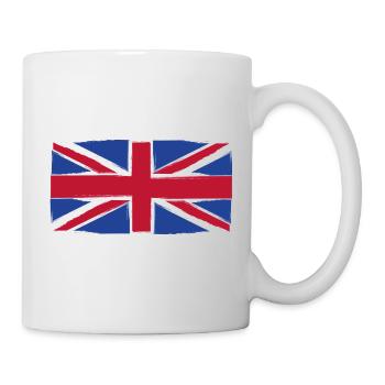 Grunge Union Jack Flag Art - Mug - white - Right