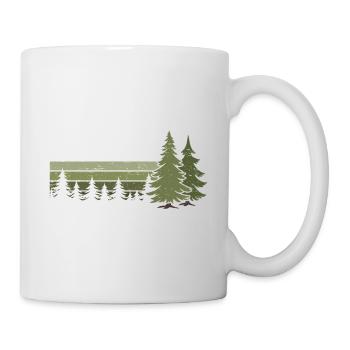 Forêt Arbres Nature Nature Amoureux Nature Conifère - Mug blanc - blanc - Droite