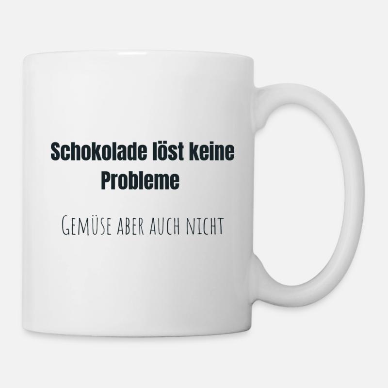Schoko statt Gemüse - Tasse - Weiß