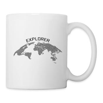 Explorer T-Shirt / Weltkarte / Geography - Tasse - Weiß - Rechts