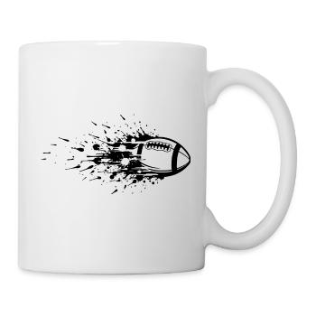 Energiegeladene American Football Kunst - Tasse - Weiß - Rechts
