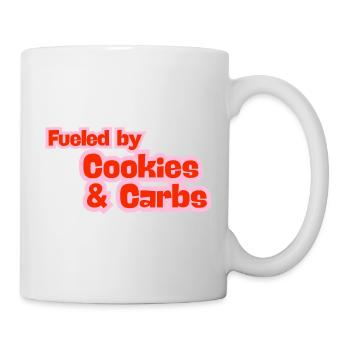 Angetrieben von Keksen und Kohlenhydraten - Tasse - Weiß - Rechts