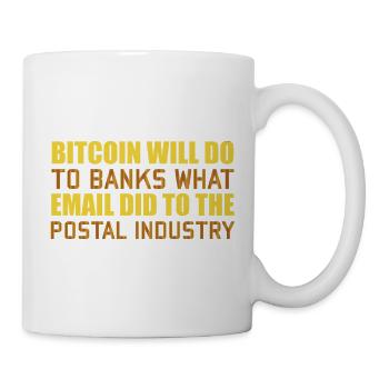 Industrie postale Bitcoin - Mug blanc - blanc - Droite