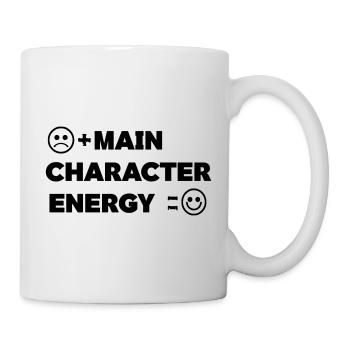 Main_Character_Energy_Positive_ _smile - Mug - white - Right