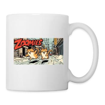 Anime Katzen Wettlauf - Tasse - Weiß - Rechts
