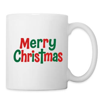 Merry Christmas Lettering Colorful - Mug - white - Right