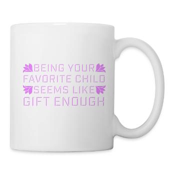 Être votre enfant préféré semble être un cadeau suffisant - Mug blanc - blanc - Droite