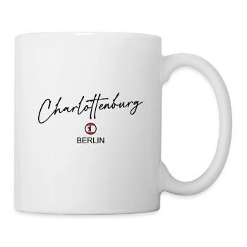 Charlottenburg - Berlin Flagge - Berliner Bär - Tasse - Weiß - Rechts