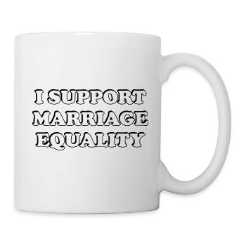Soutenir l’égalité du mariage LGBT - Mug blanc - blanc - Droite