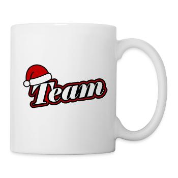 Weihnachts Team Weihnachtsmütze - Tasse - Weiß - Rechts