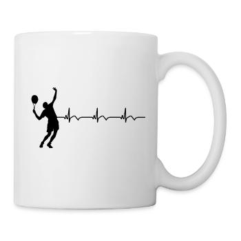 Joueur de tennis ECG Battement de cœur - Mug blanc - blanc - Droite
