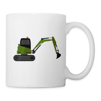 Excavatrice - Mug blanc - blanc - Droite