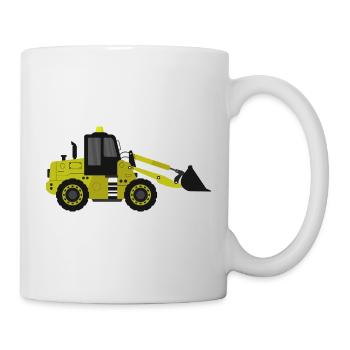Excavatrice - Mug blanc - blanc - Droite