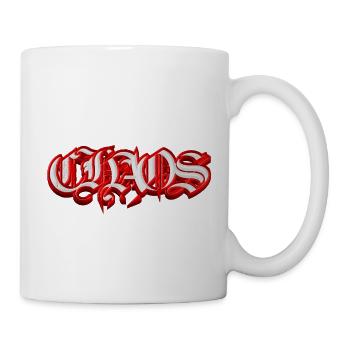 CHAOS – Typographie 3D Gothique Fraktur - Mug blanc - blanc - Droite