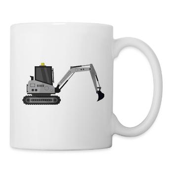 Bagger - Tasse - Weiß - Rechts