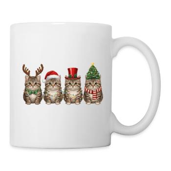 Tabby Cat Santa Claus Christmas - Mug - white - Right