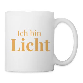 Ich bin Licht Shirt für Frauen und Männer - Tasse - Weiß - Rechts