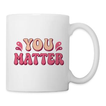 You Matter Pop Art Typography - Mug - white - Right