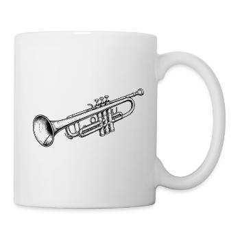 Trompette - Mug blanc - blanc - Droite