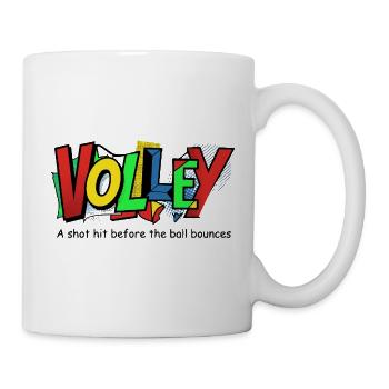 Tennis Volley Design für Trainer und Tennisfans - Tasse - Weiß - Rechts