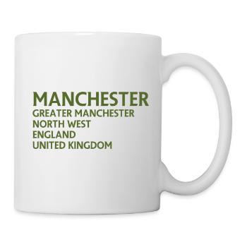 Manchester – England Lyric Design - Tasse - Weiß - Rechts
