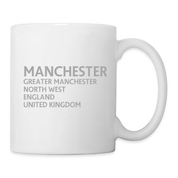 Manchester – England Lyric Design - Tasse - Weiß - Rechts