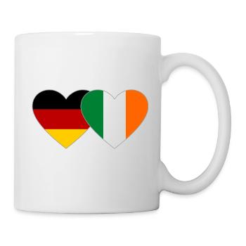 Cœur du drapeau Allemagne Irlande - Mug blanc - blanc - Droite