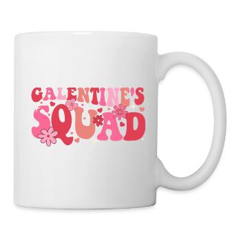 Galentine’s Squad Matching Girls Crew Sisterhood  - Mug - white - Right
