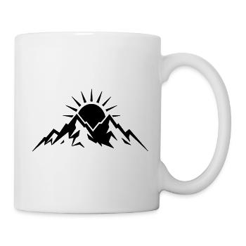 Berge Panorama für Sportler und Outdoor Freunde  - Tasse - Weiß - Rechts