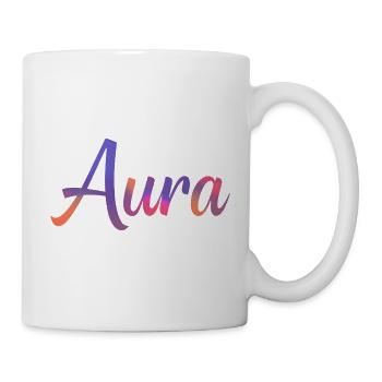 Aura – Modern Colorful Typographic Design - Mug - white - Right