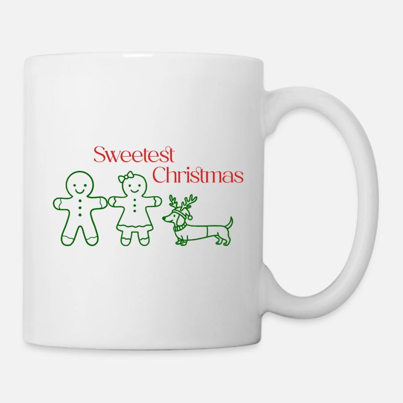Christmas – Gingerbread Friends & Dachshund - Mug - white
