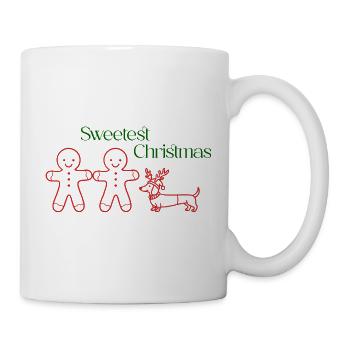 hristmas – Gingerbread Boys & Dachshunds (Red Line) - Mug - white - Right