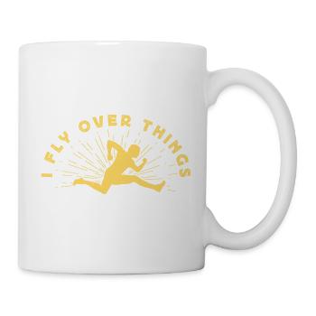 Athlètes d’athlétisme Je survole des objets - Mug blanc - blanc - Droite